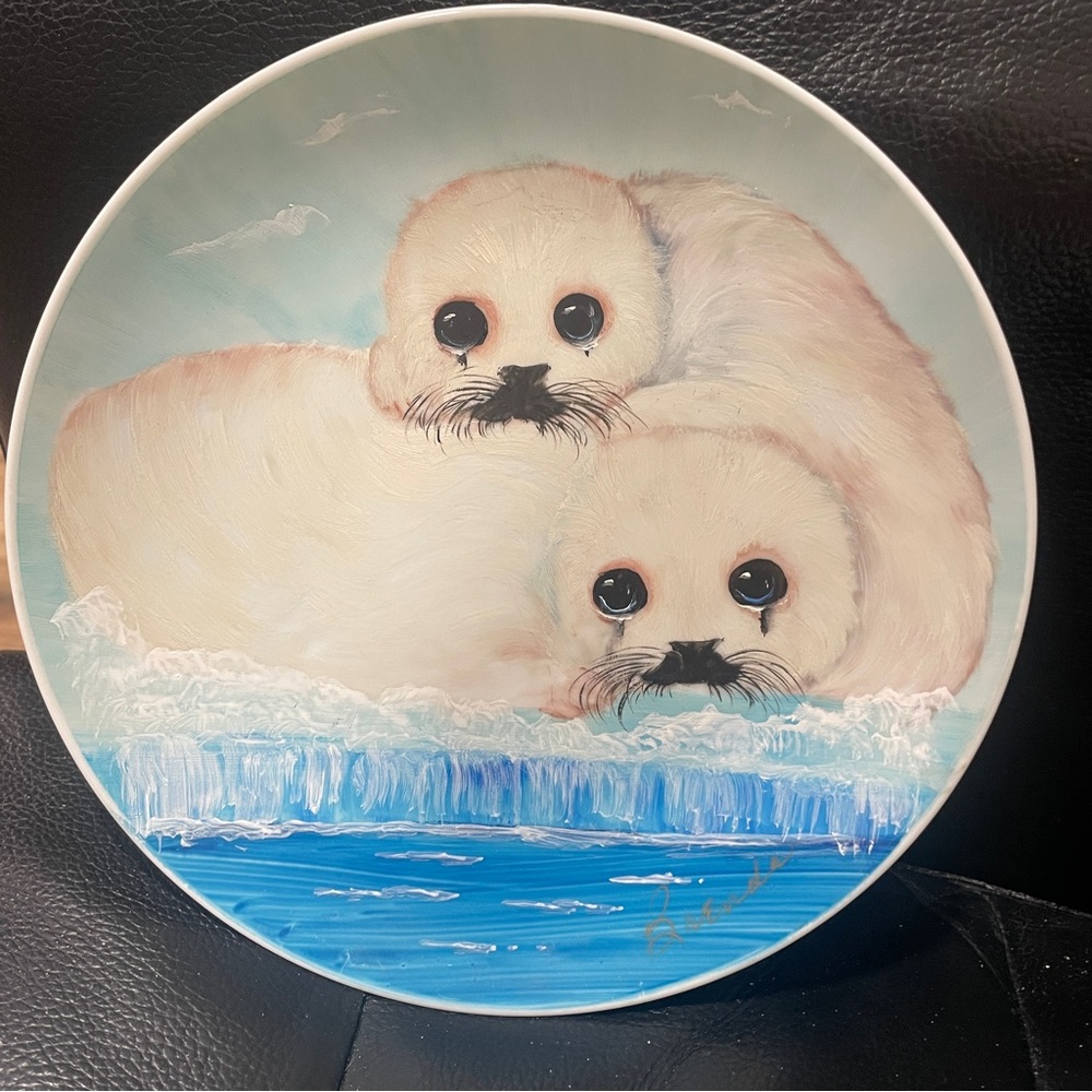 Harp Seals Hand Painted by Brenda